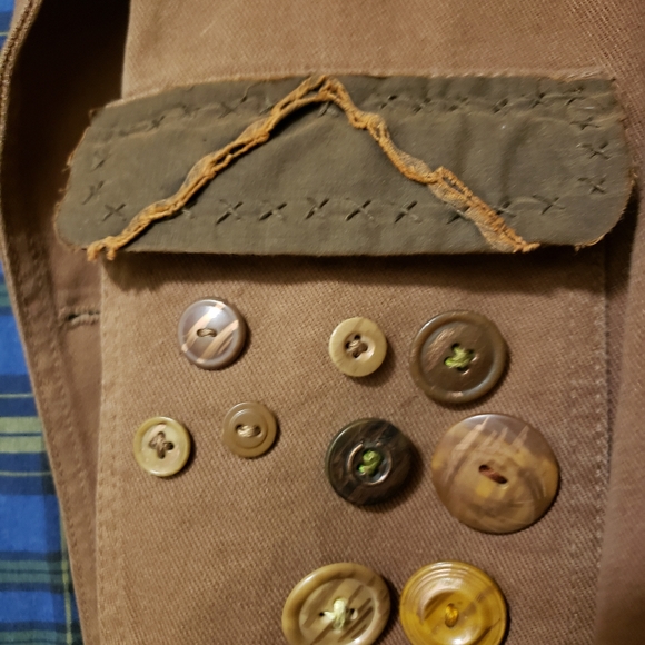 Woodshop Mullet Custom International Denim Work Jacket Visible Mending Style - Picture 6 of 15